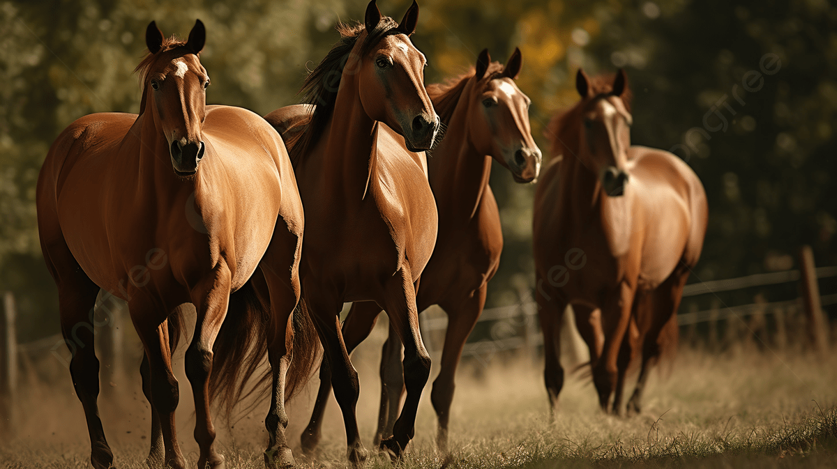 1200x673 Group Of Horses Are Running Background