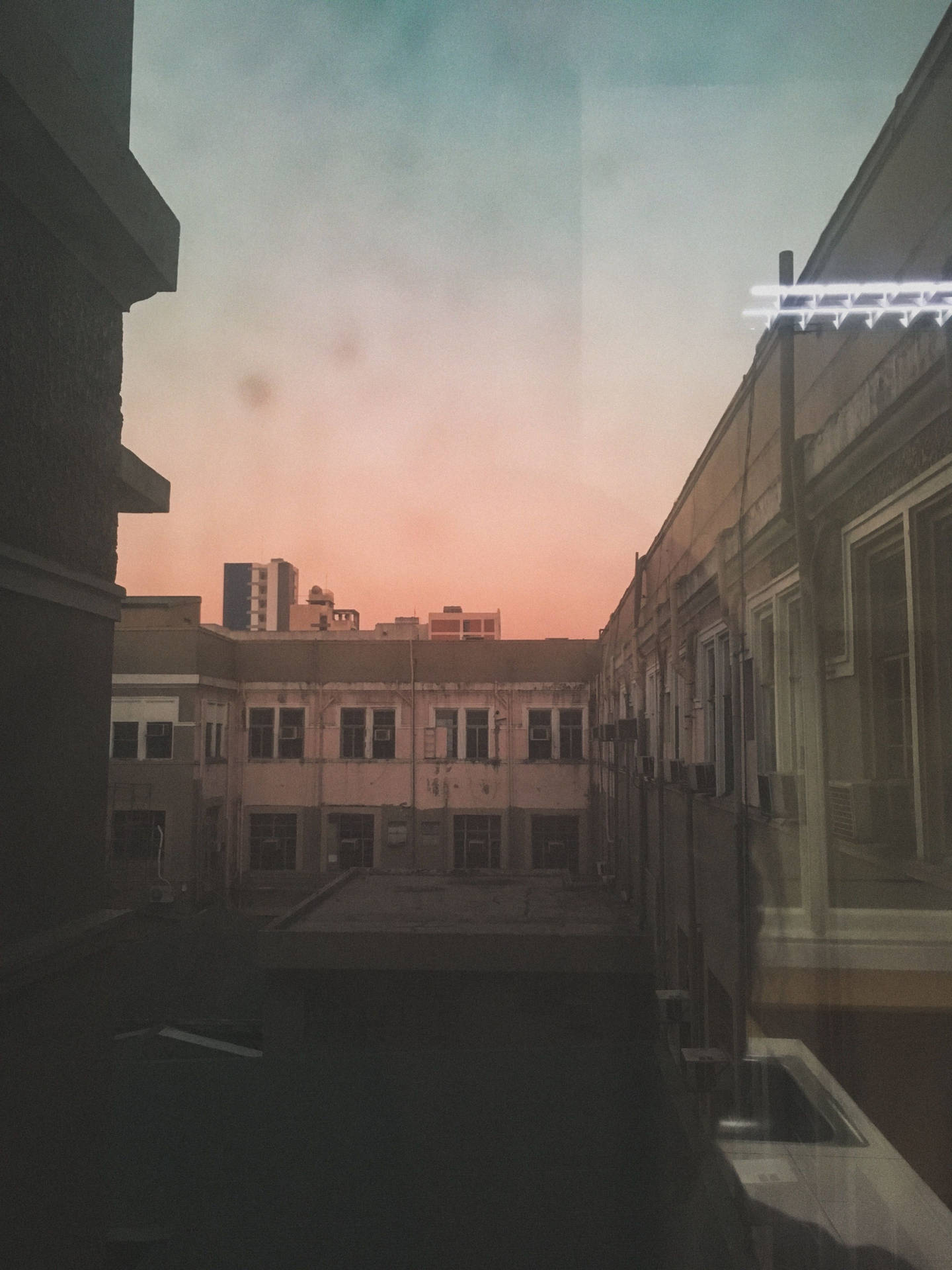 1440x1920 Metro Manila Window Sunset Wallpaper