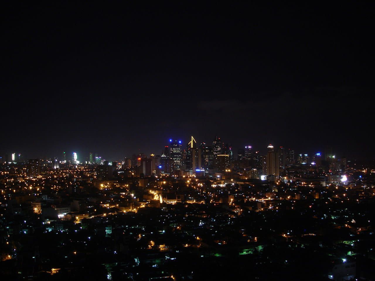 1280x960 HD wallpaper: Makati Skyline at night
