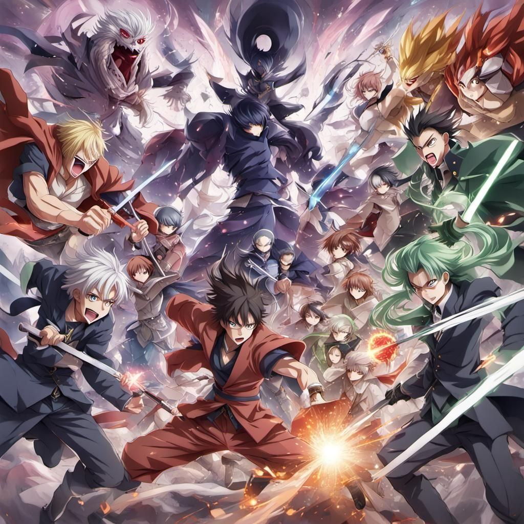 1024x1024 Anime villains Generated Artwork