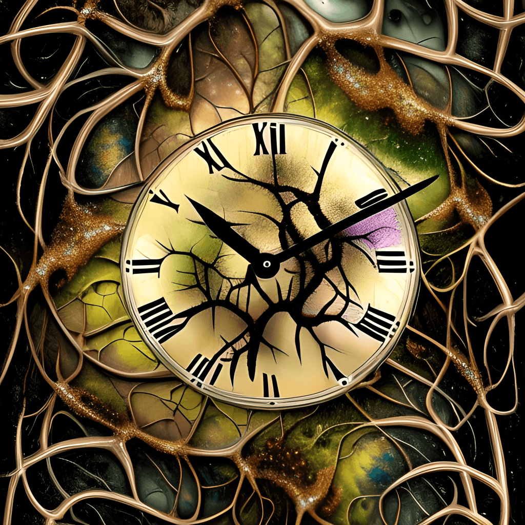 1024x1024 Broken Clock Face Graphic · Creative