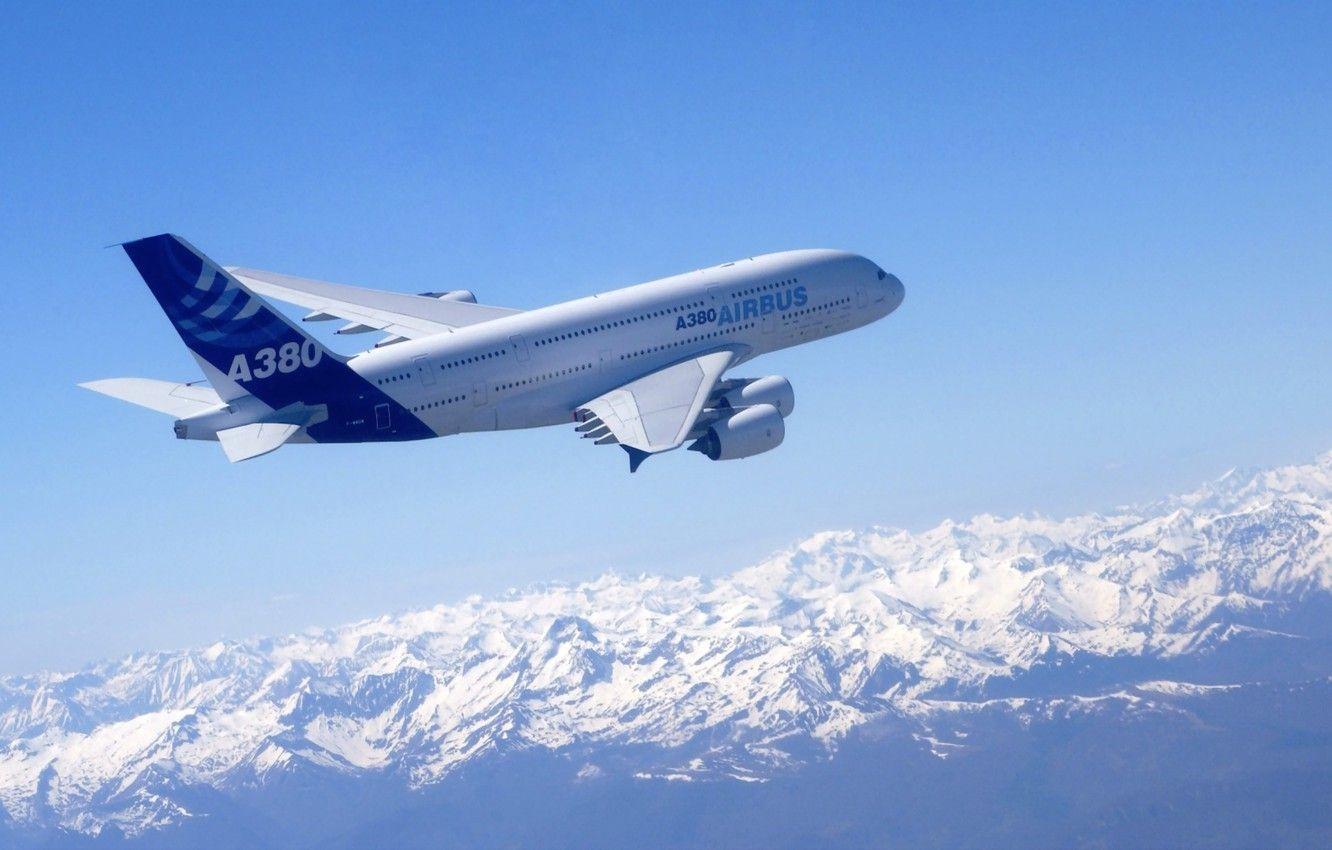 1332x850 Wallpaper the sky, aviation, the plane, Airbus A380 image for desktop, section авиация