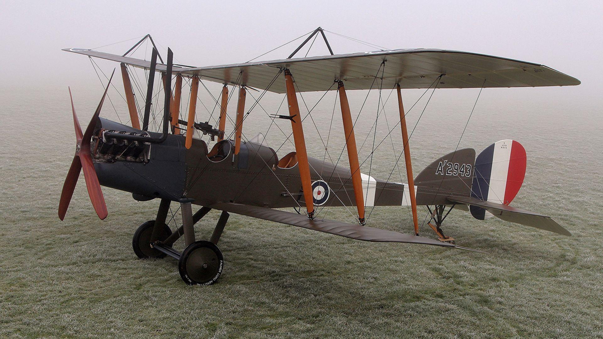1920x1080 Picture Airplane Biplane Fog Vintage Aviation 1920x1080