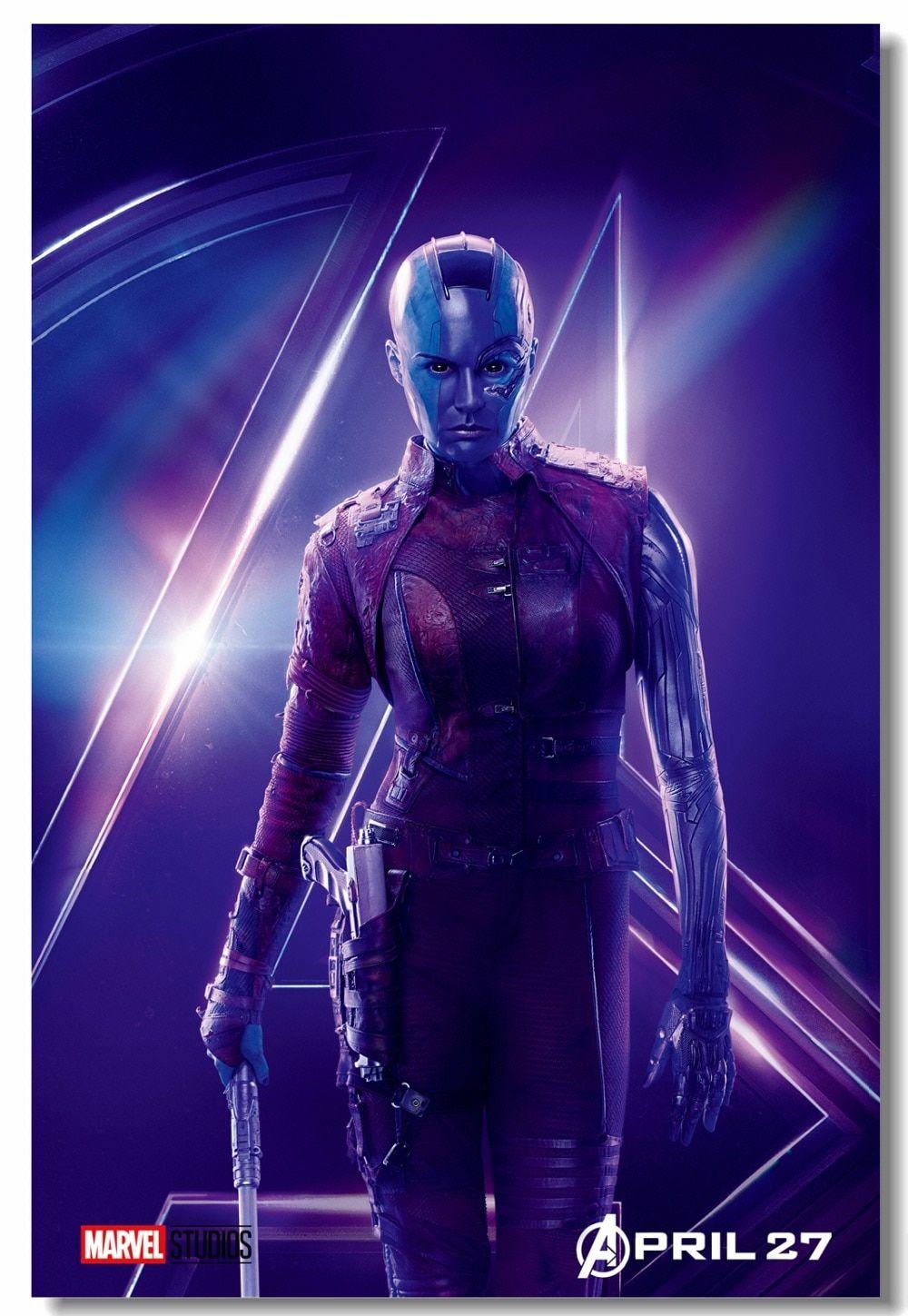 1000x1449 US $5.59 30% OFF. Custom Canvas Wall Decorations Avengers Infinity War Poster Gamora Nebula Mantis Stickers Office Decals Marvel Wallpaper #-in