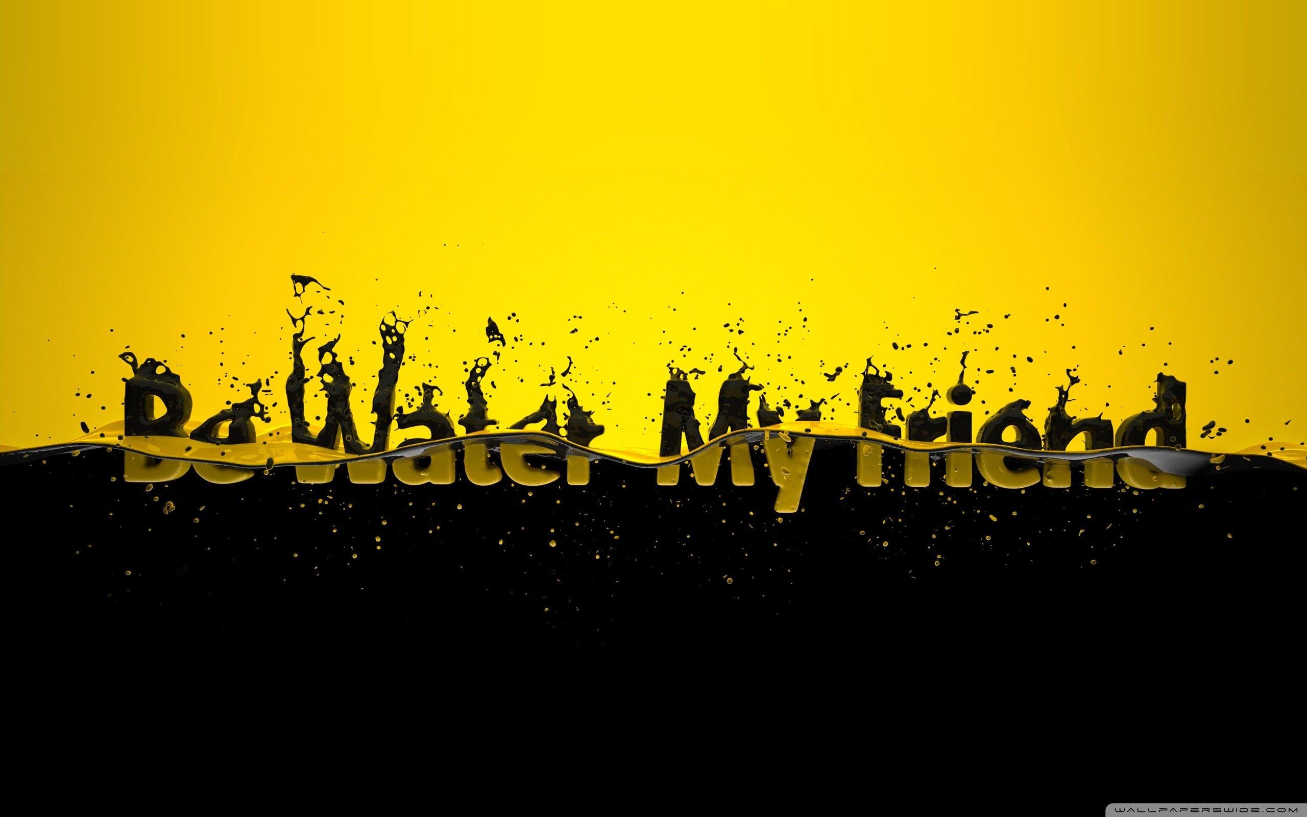 2560x1600 Black and Yellow Wallpaper