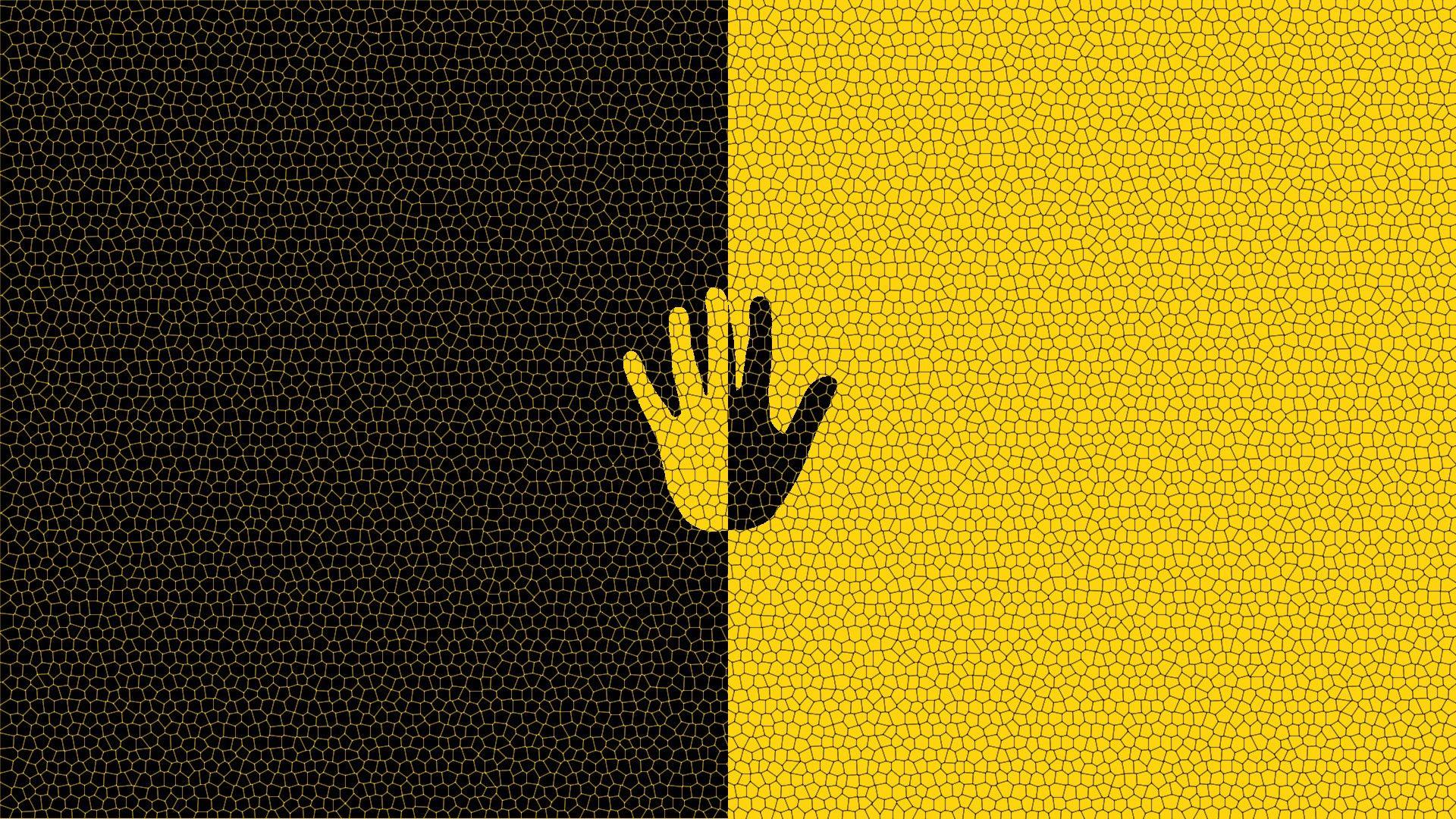 1920x1080 yellow, hands, textures, Black and Yellow wallpaper