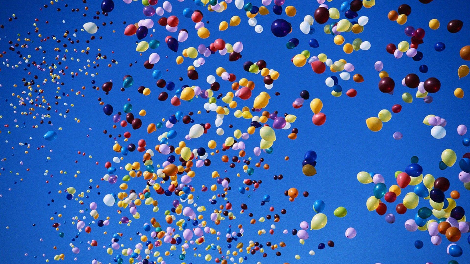 1920x1080 Multi Colored Balloons On Blue Sky Definition