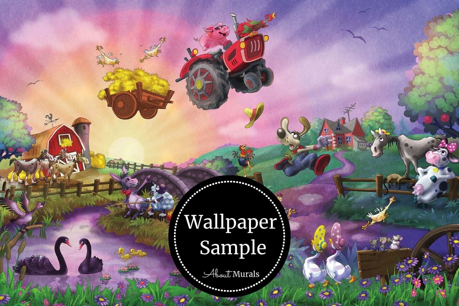 1500x1000 Funny Farm Wallpaper. Sample for Kids