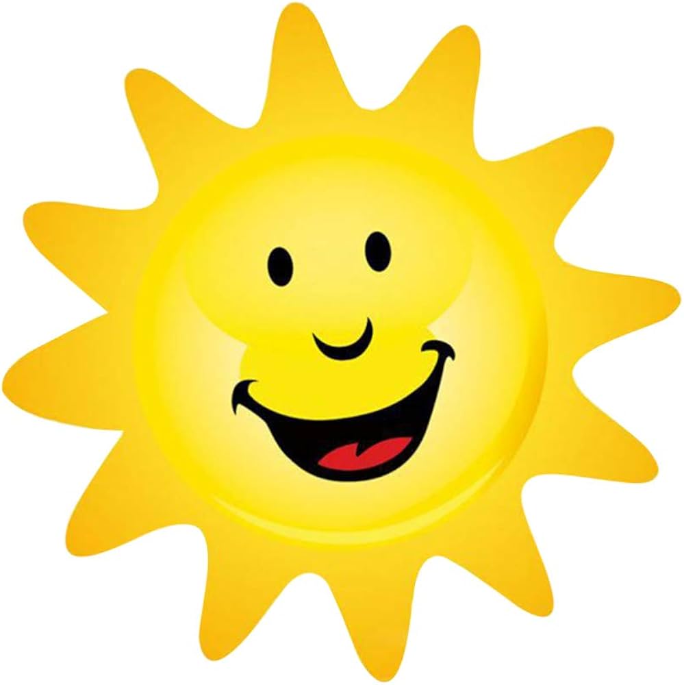 999x1000 BESPORTBLE Smiling Sun Wall Sticker