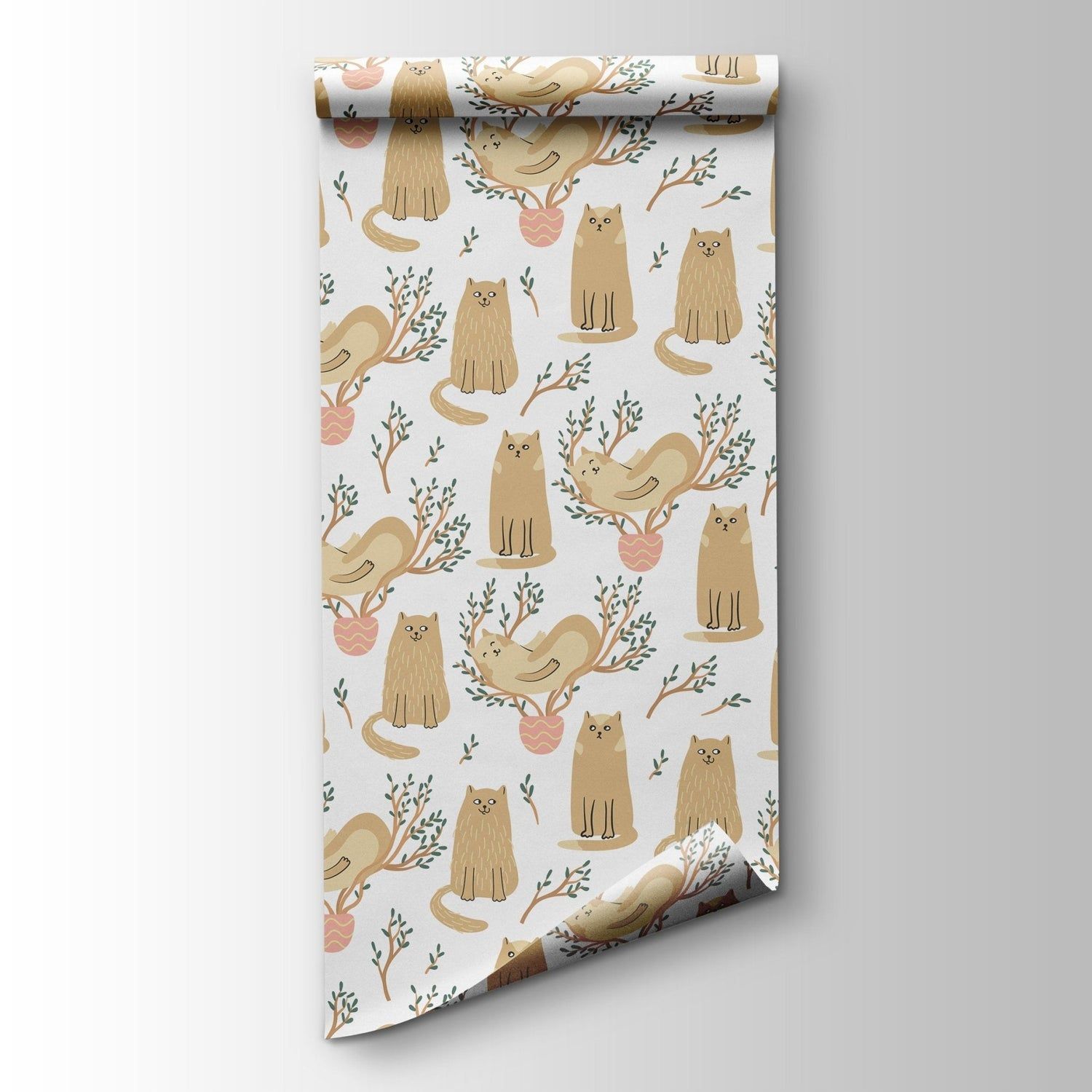 1500x1500 Cats wallpaper peel and stick or non