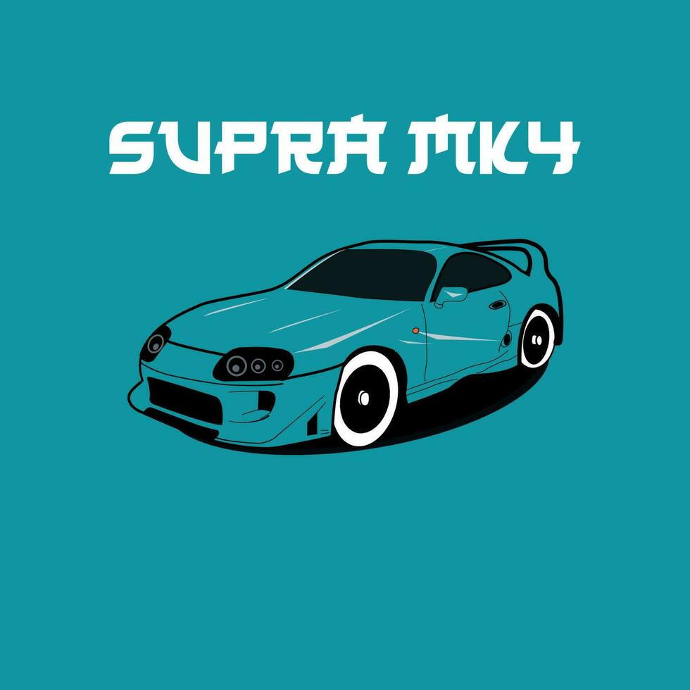980x980 Toyota Supra MK4 car illustration