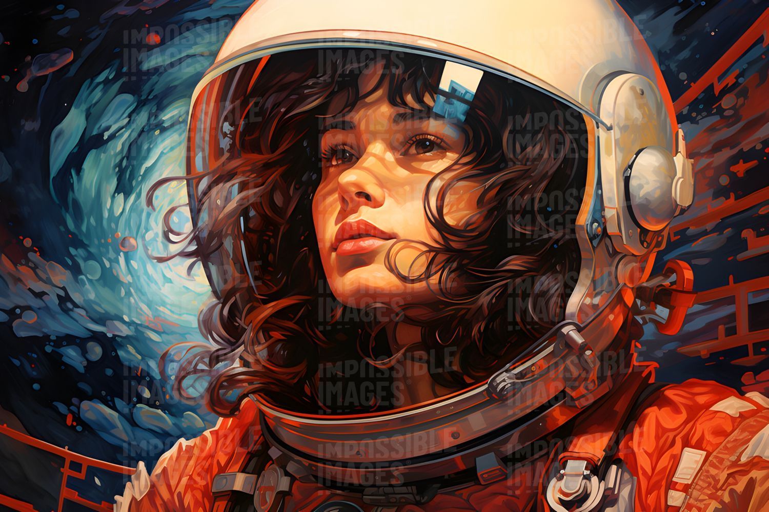 1500x999 Girl in space Image