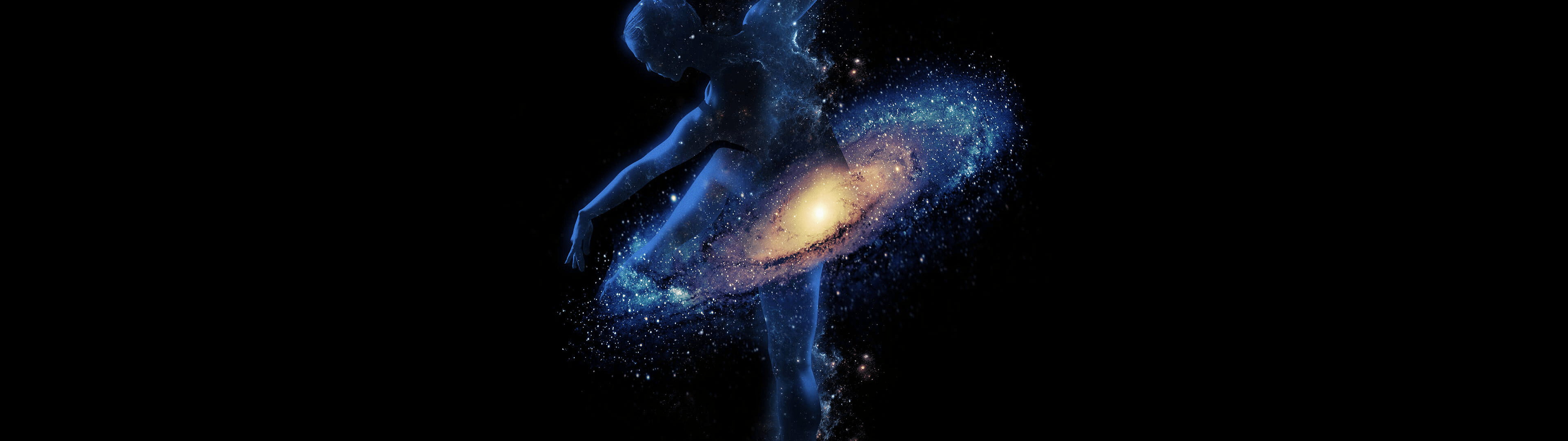 3840x1080 Galaxy Wallpaper 4K, Dance, Girl, Dream