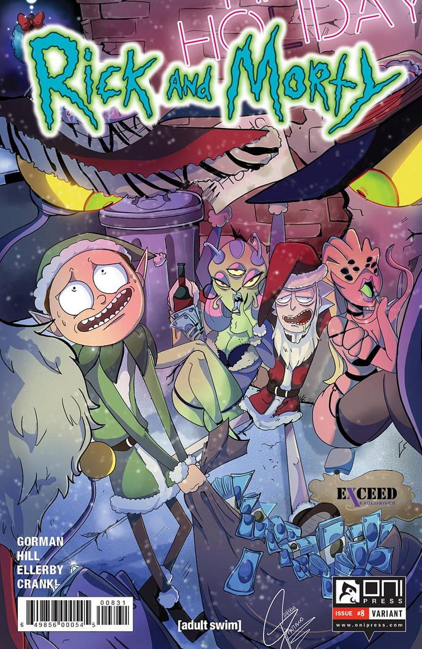 850x1306 Rick and morty christmas HD wallpaper