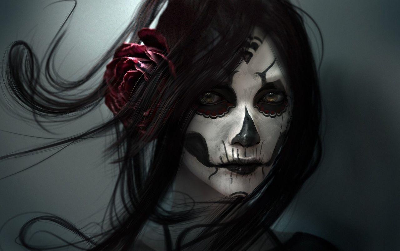 1280x804 Sugar Skull Face Painting wallpaper. Sugar Skull Face Painting