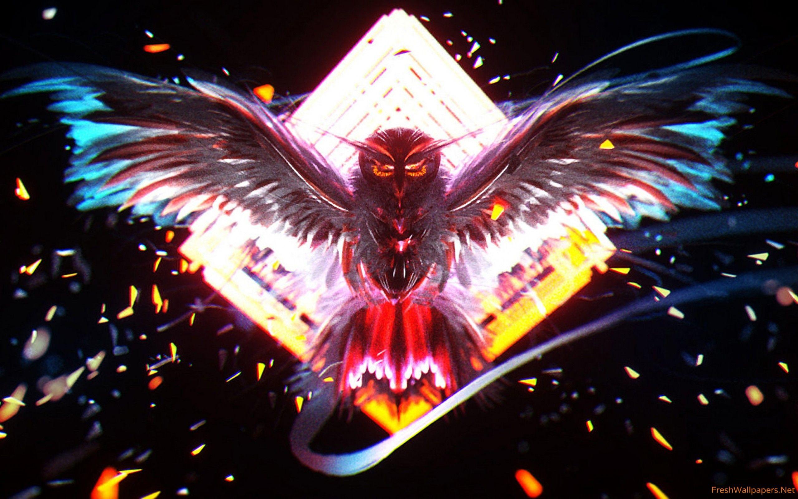 2560x1600 Owl Digital Paint wallpaper