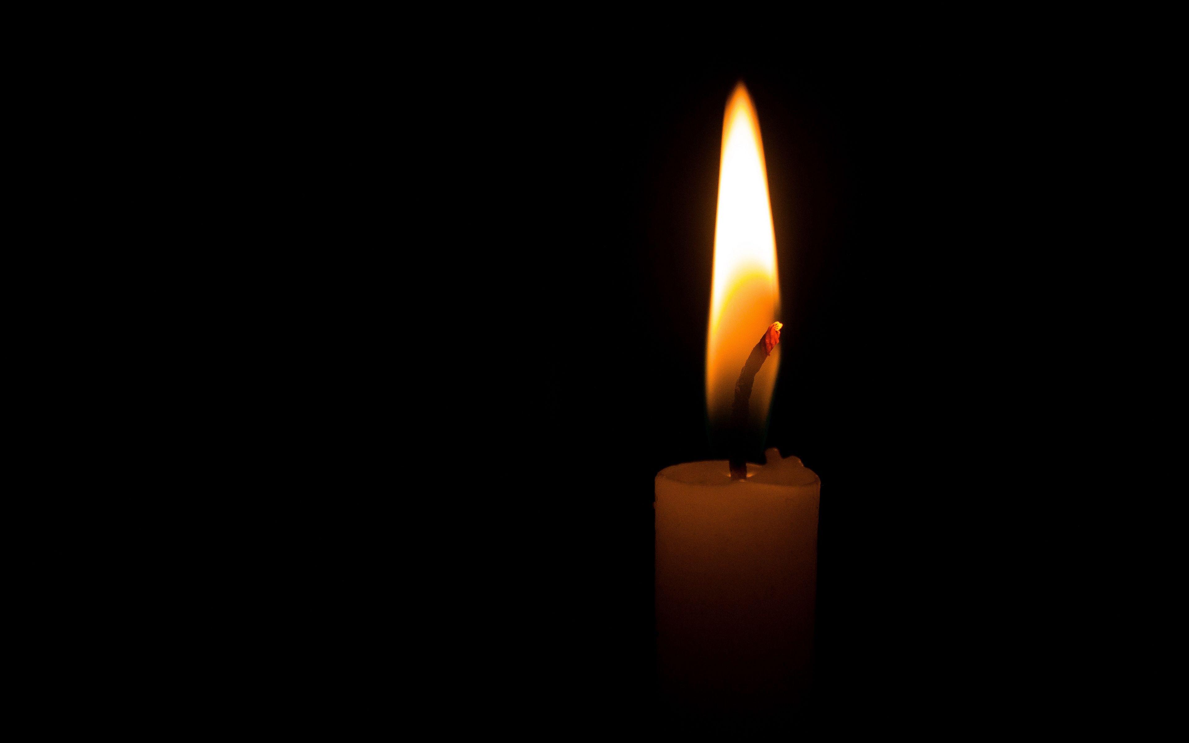 3840x2400 Download wallpaper 3840x2400 candle, wick, fire, wax