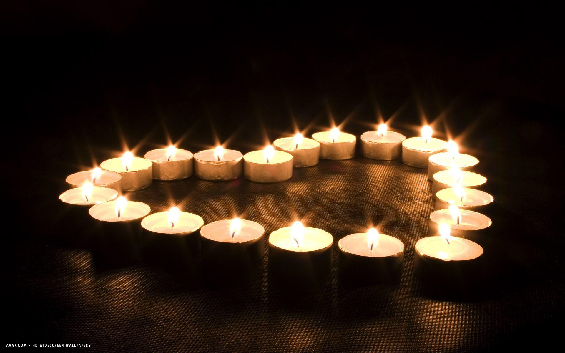 1920x1200 heart candles candle light shape HD widescreen wallpaper