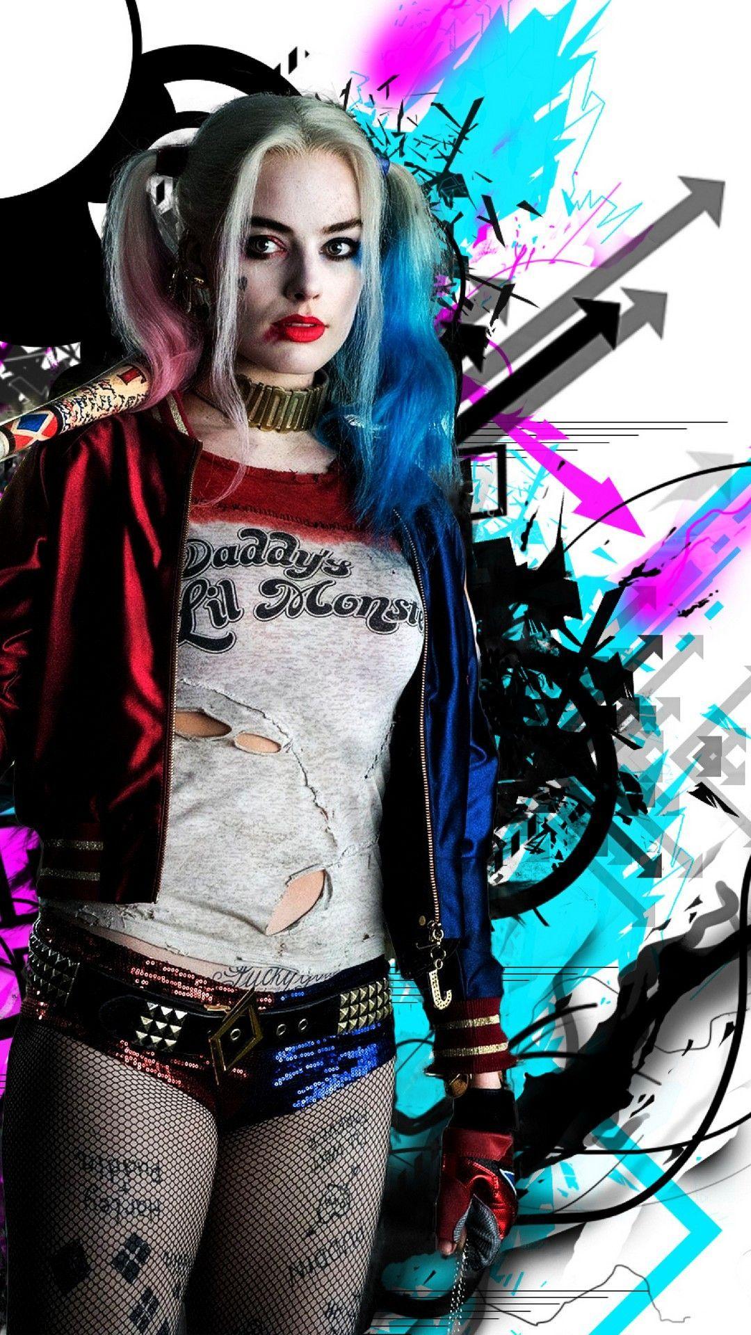 Harley Quinn Art Suicide Squad 2021 Movie 4K Phone iPhone Wallpaper 6440b