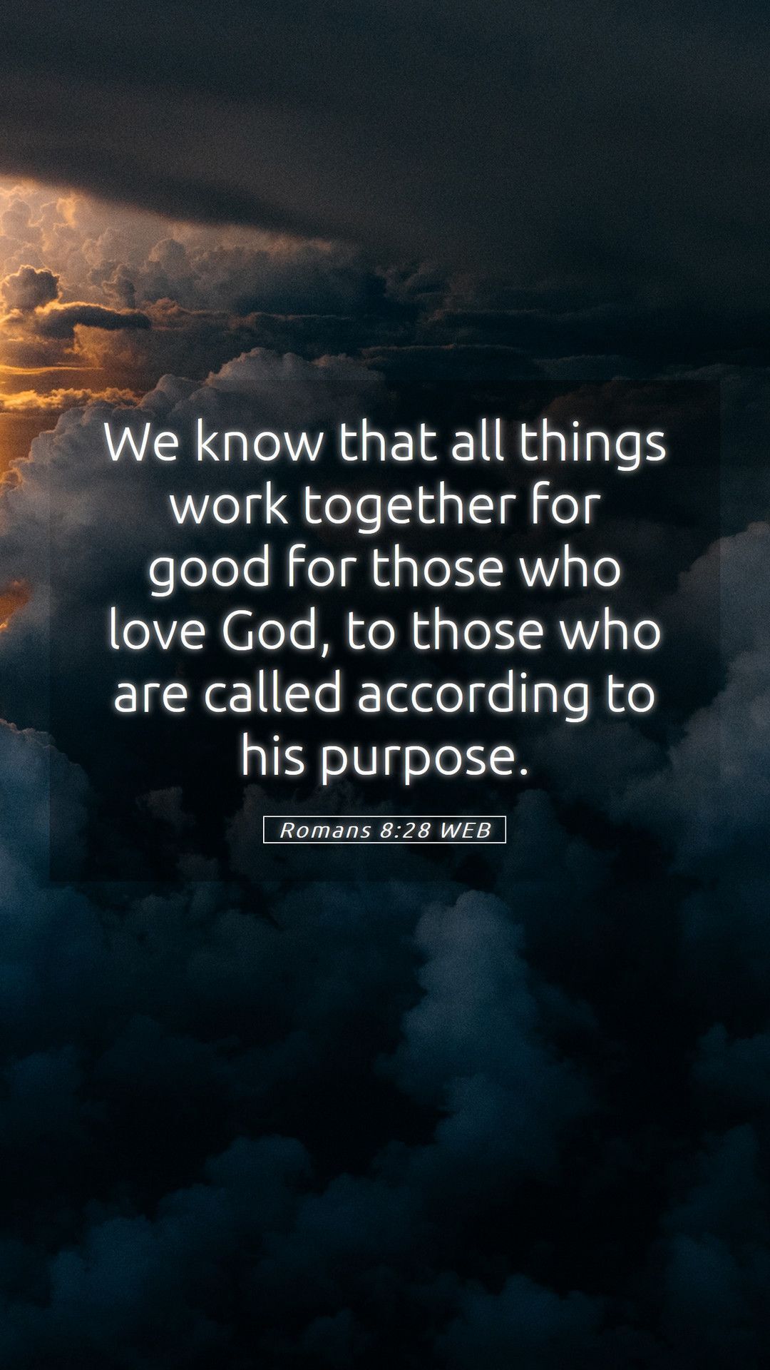 1080x1920 Romans 8:28 WEB Mobile Phone Wallpaper