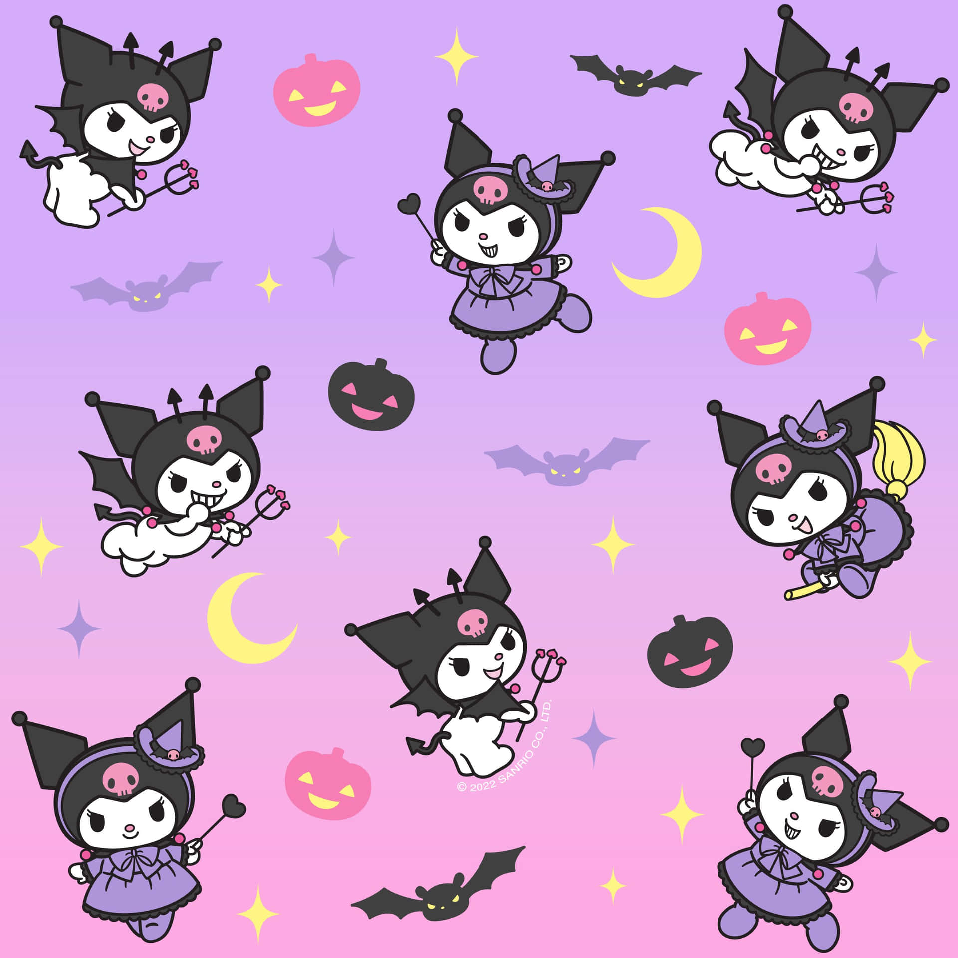 1920x1920 Kuromi Halloween Wallpaper