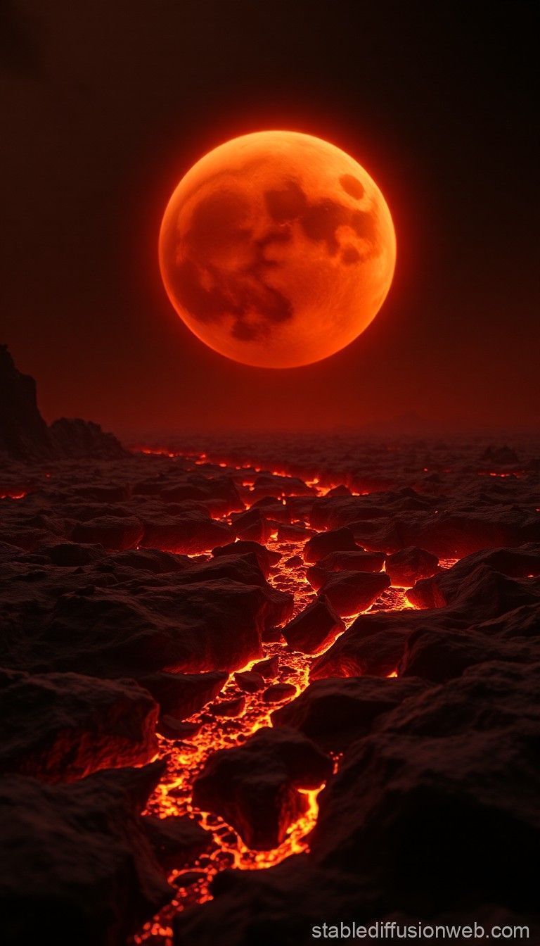 768x1344 Lava Covered Venus Surface. Stable