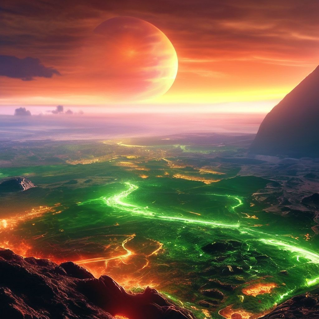 1024x1024 Life on Venus. Flora and fauna