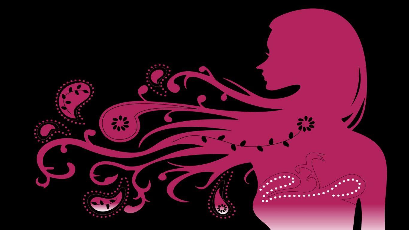 1366x768 Free Pink and Black wallpaperx768
