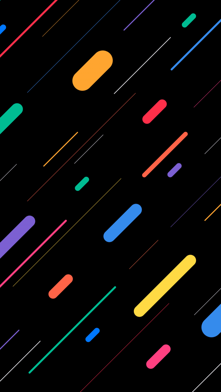 True black with colorful gradients wallpapers