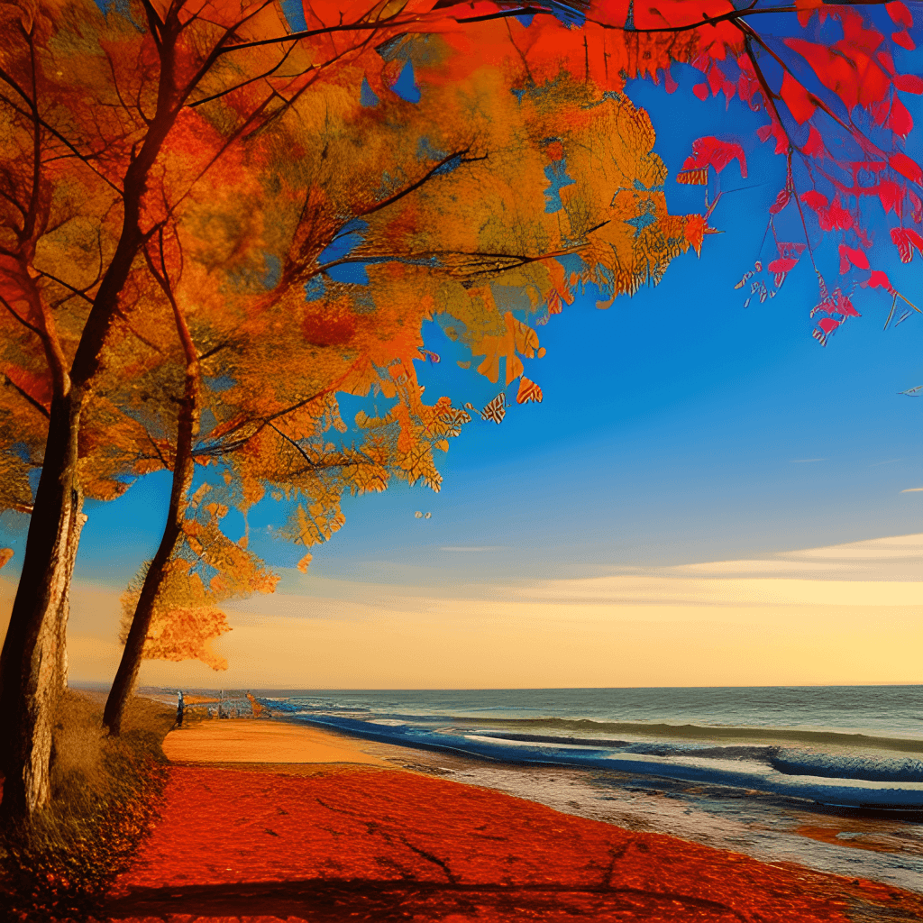 1024x1024 Beautiful Fall Colors at the Beach