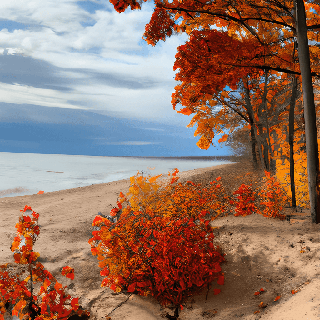 1024x1024 Beautiful Fall Colors at the Beach