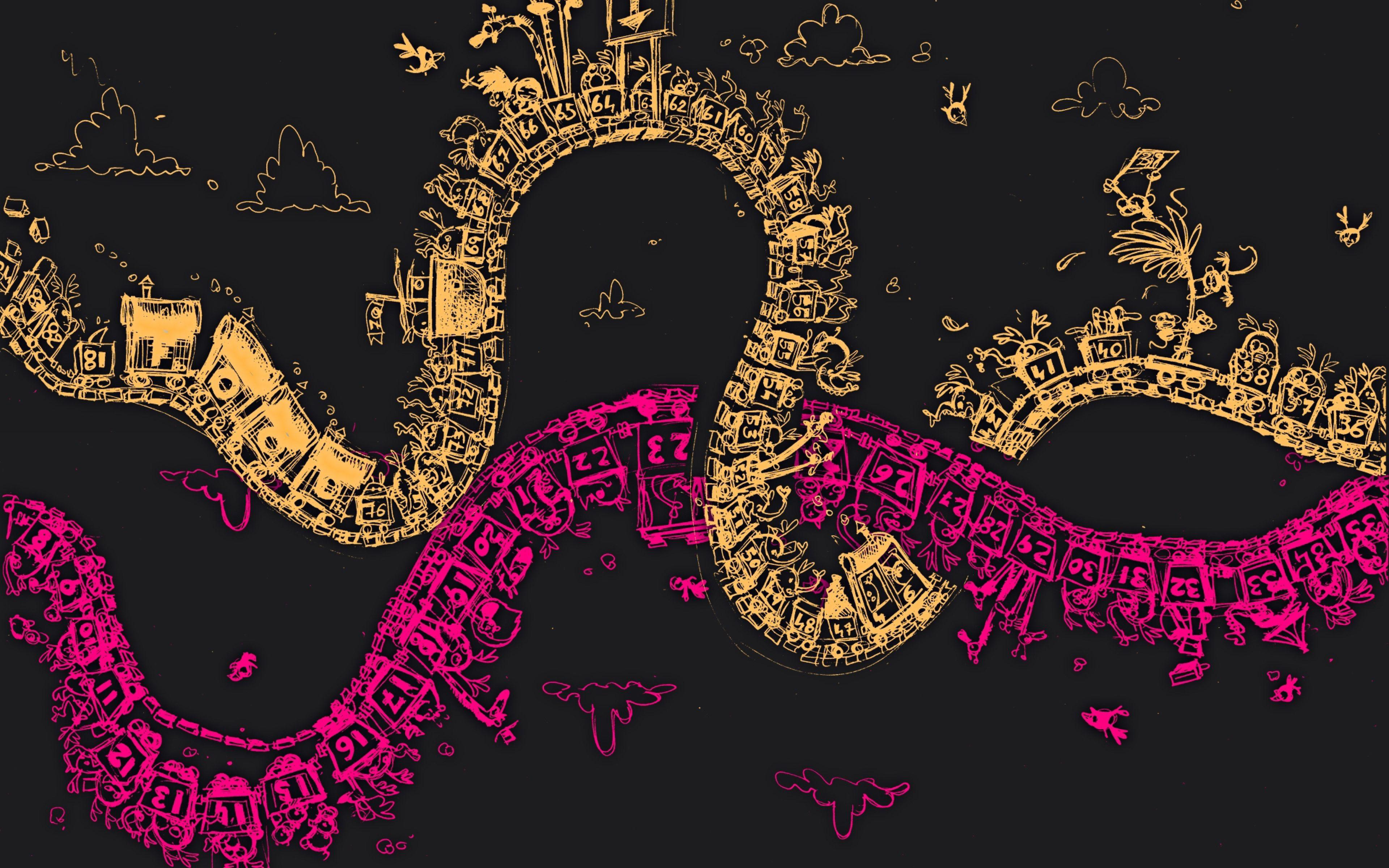 3840x2400 Download Free Pink And Black Wallpaper
