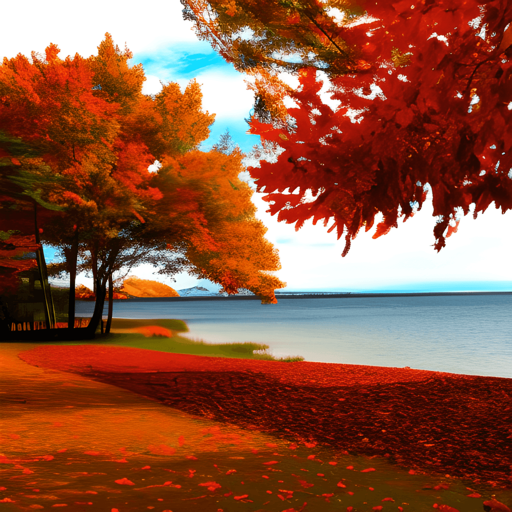1024x1024 Beautiful Fall Colors at the Beach