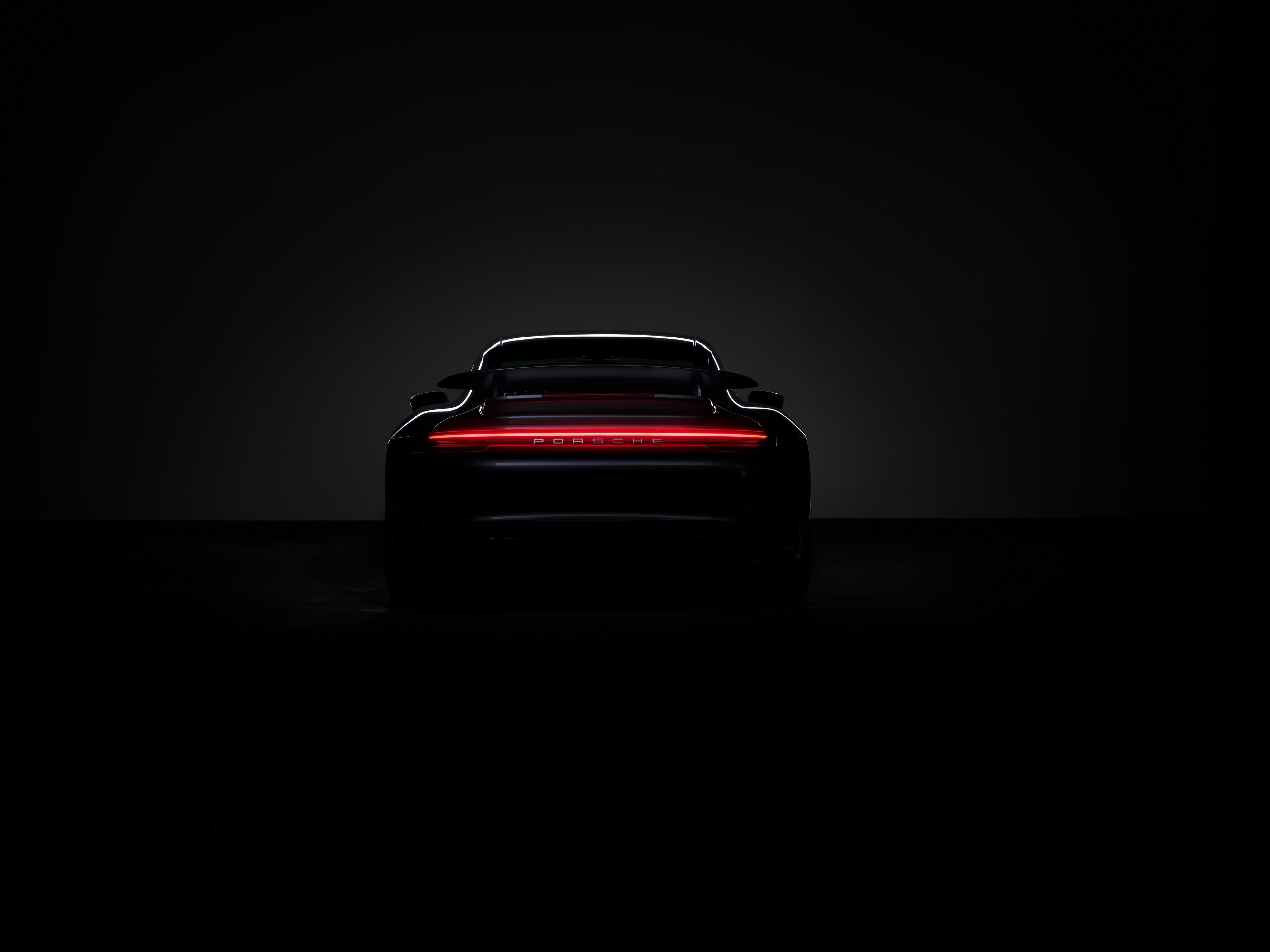 3840x2880 Porsche 911 Turbo S Wallpaper 4K, Black background, AMOLED