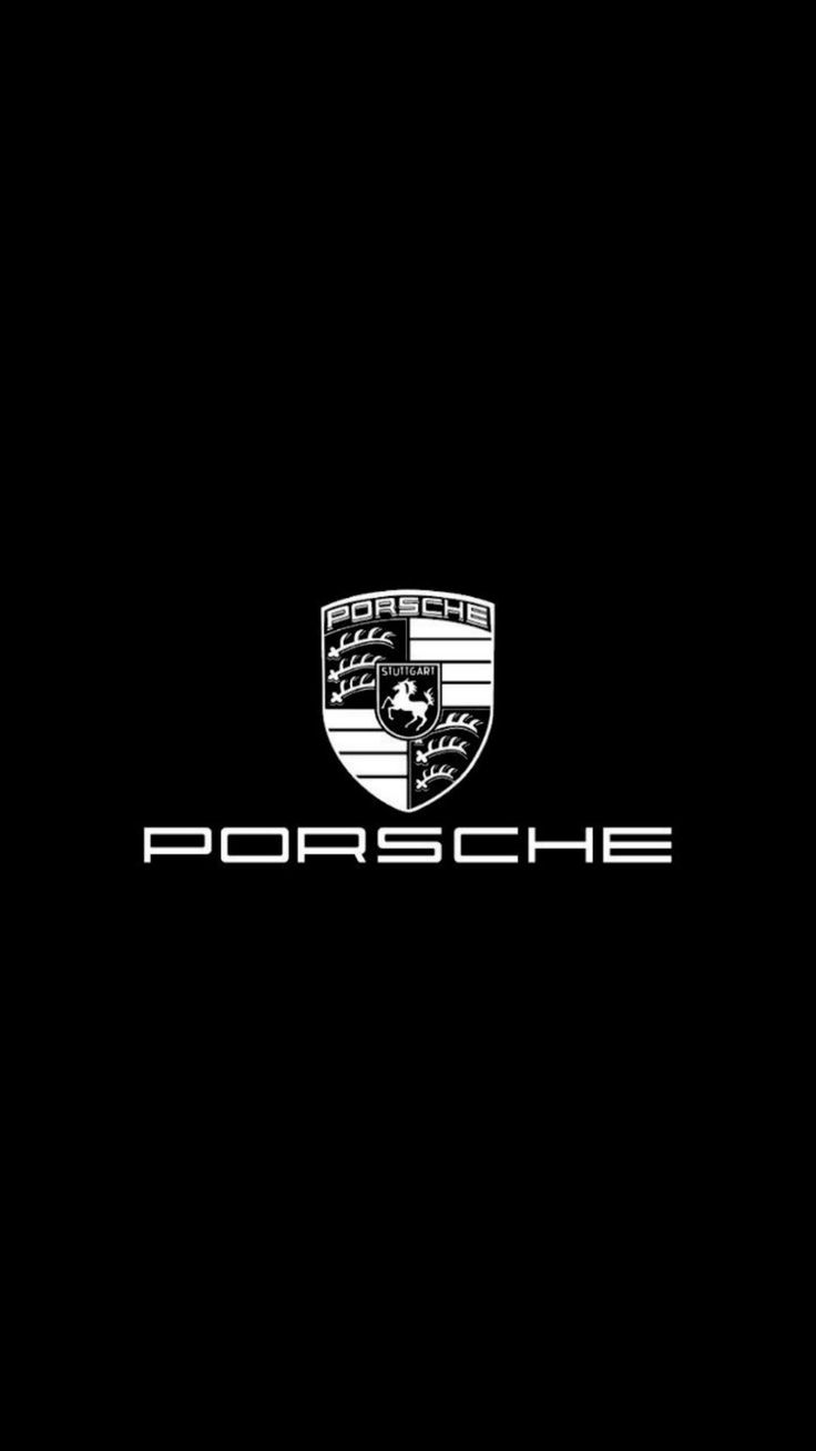 736x1308 Wallpaper porsche, logo, car, black