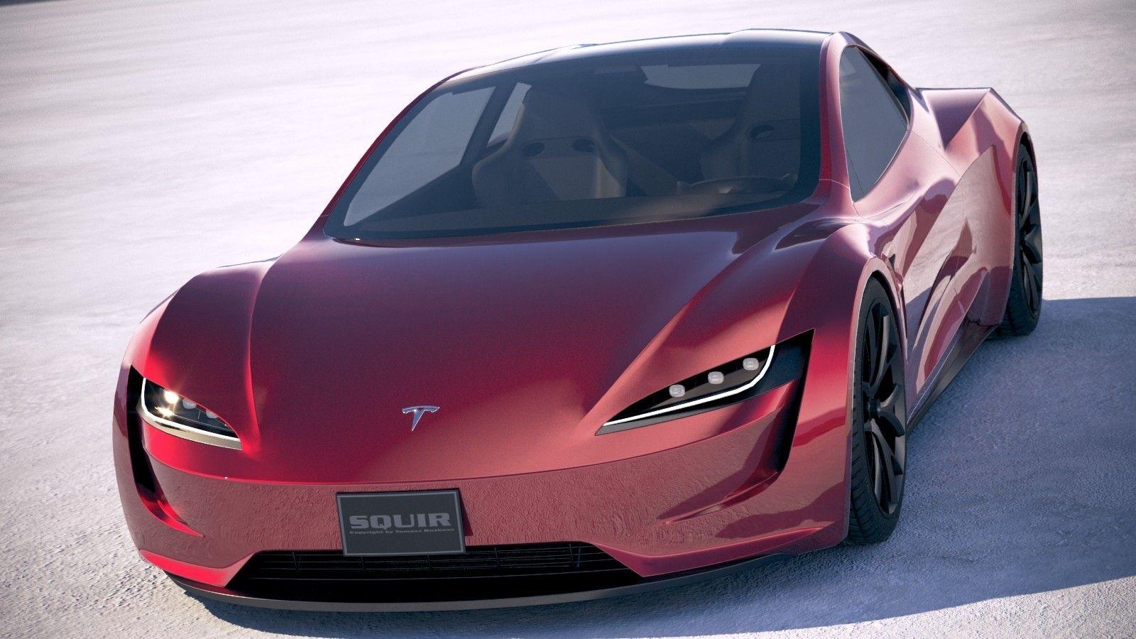1600x900 LowPoly Tesla Roadster 2020