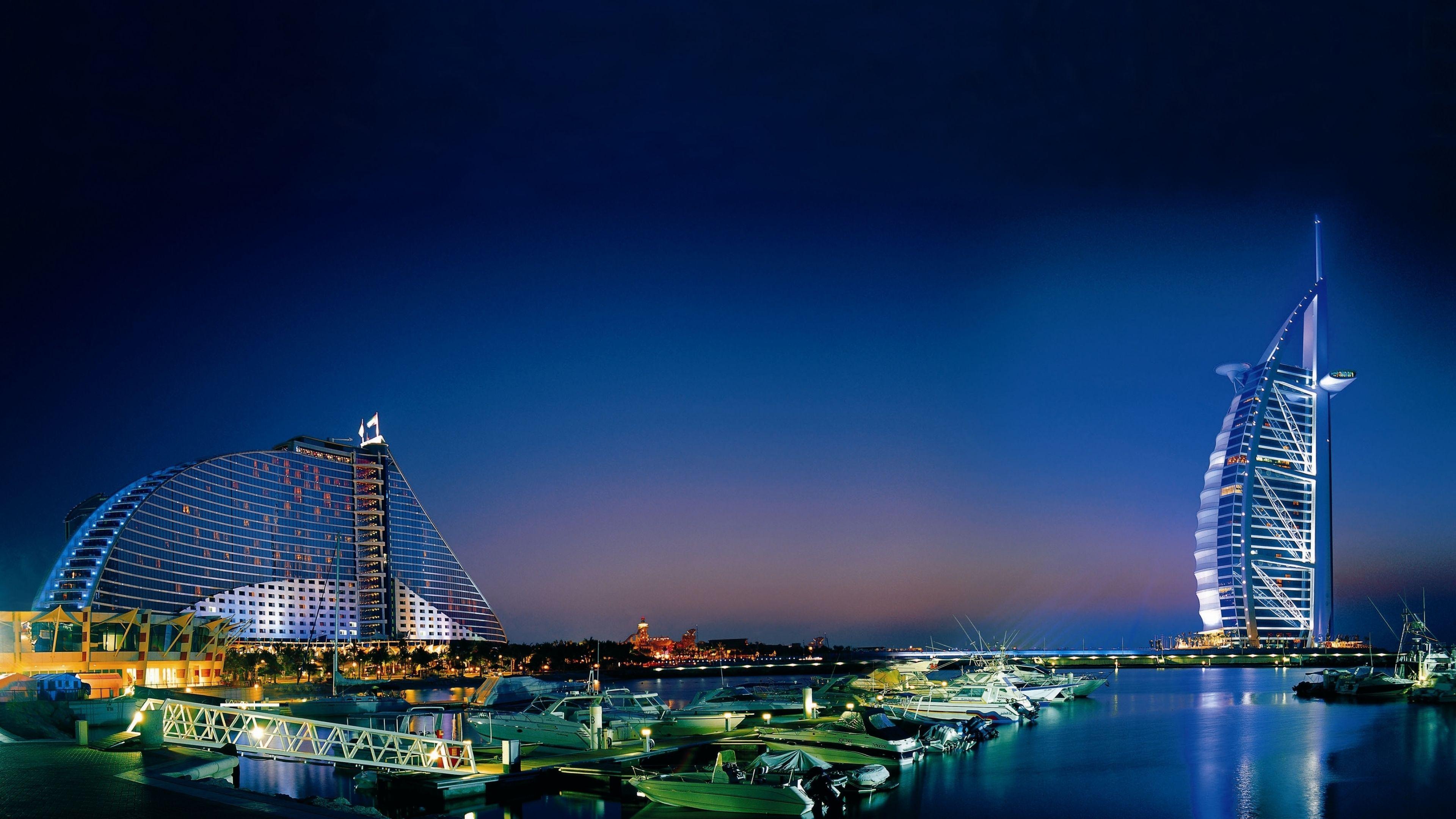 Cities Dubai City Highway Light Night Skyscraper United Arab  Emirates HD wallpaper  Wallpaperbetter