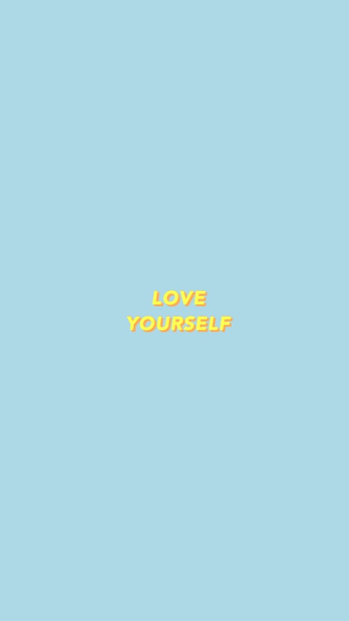 720x1280 blue, wallpaper, love yourself