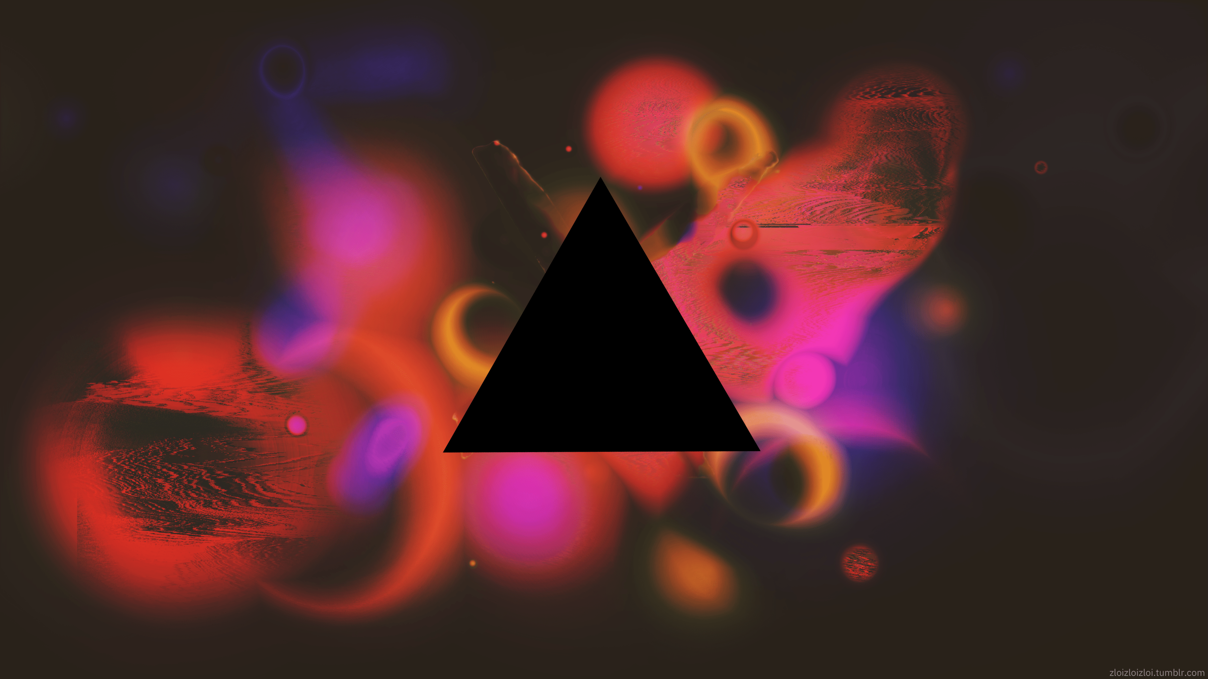 3840x2160 Download 3840x2160 Color Splash, Triangle, Glitch Wallpaper