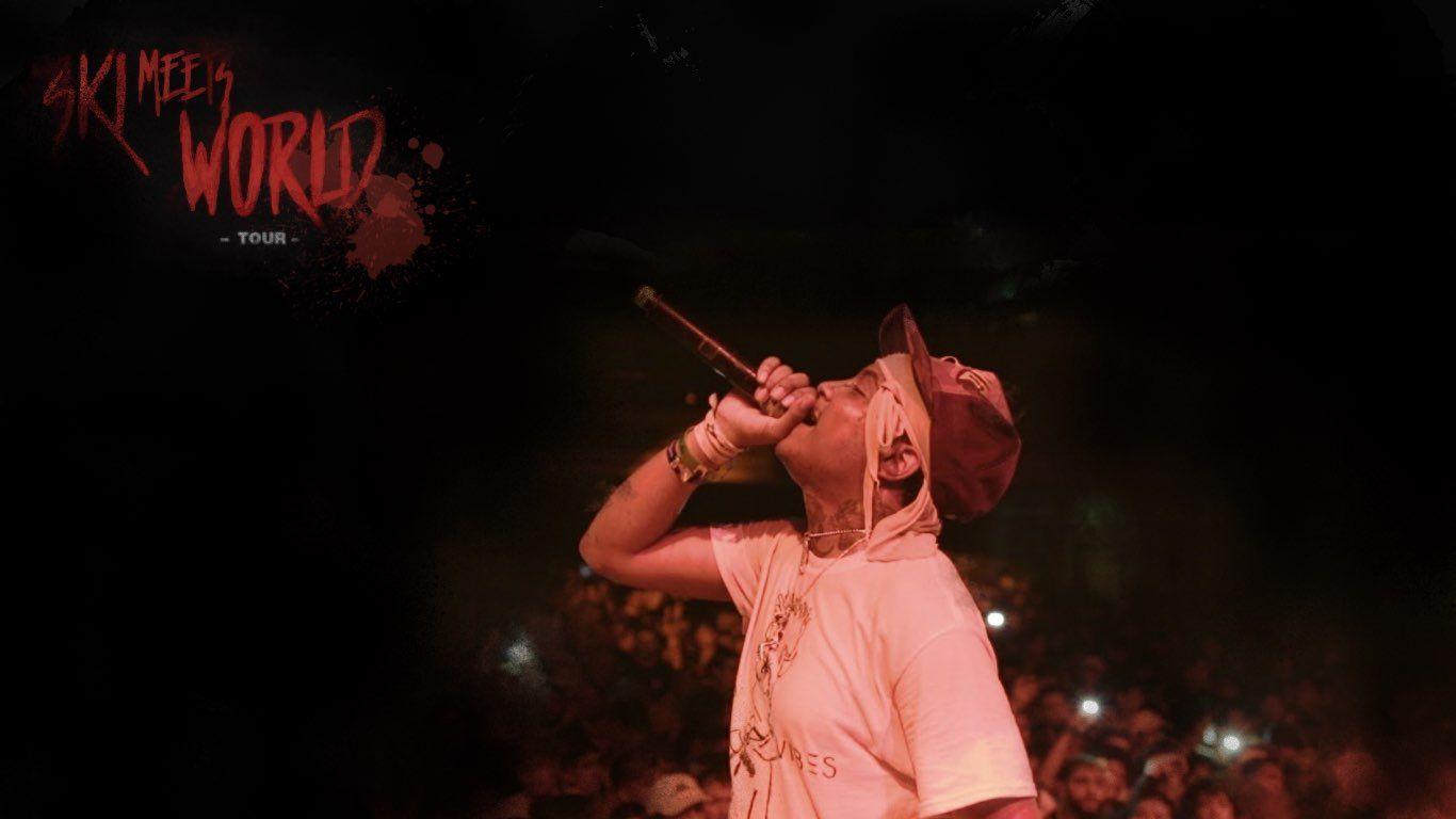 1366x768 Ski mask the Slump god tour wallpaper I made