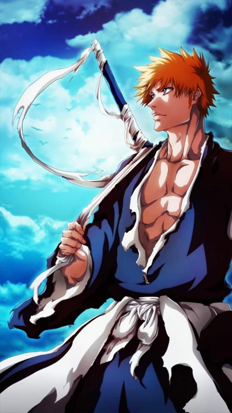 800x1422 Ichigo Kurosaki, anime, bleach, HD