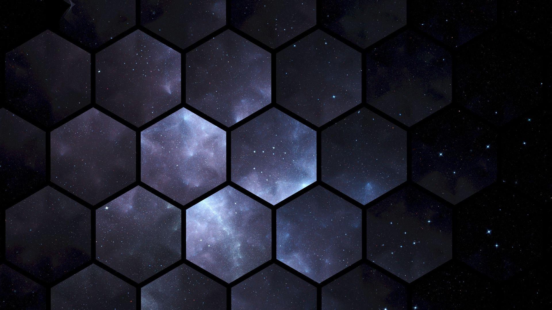 1920x1080 Download wallpaper 1920x1080 hexagons, space, patterns full