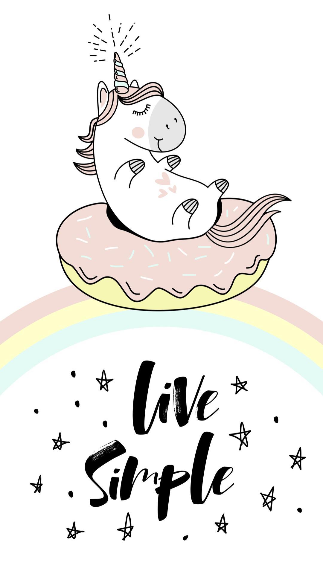 1080x1920 Cute Unicorn Wallpaper for Android