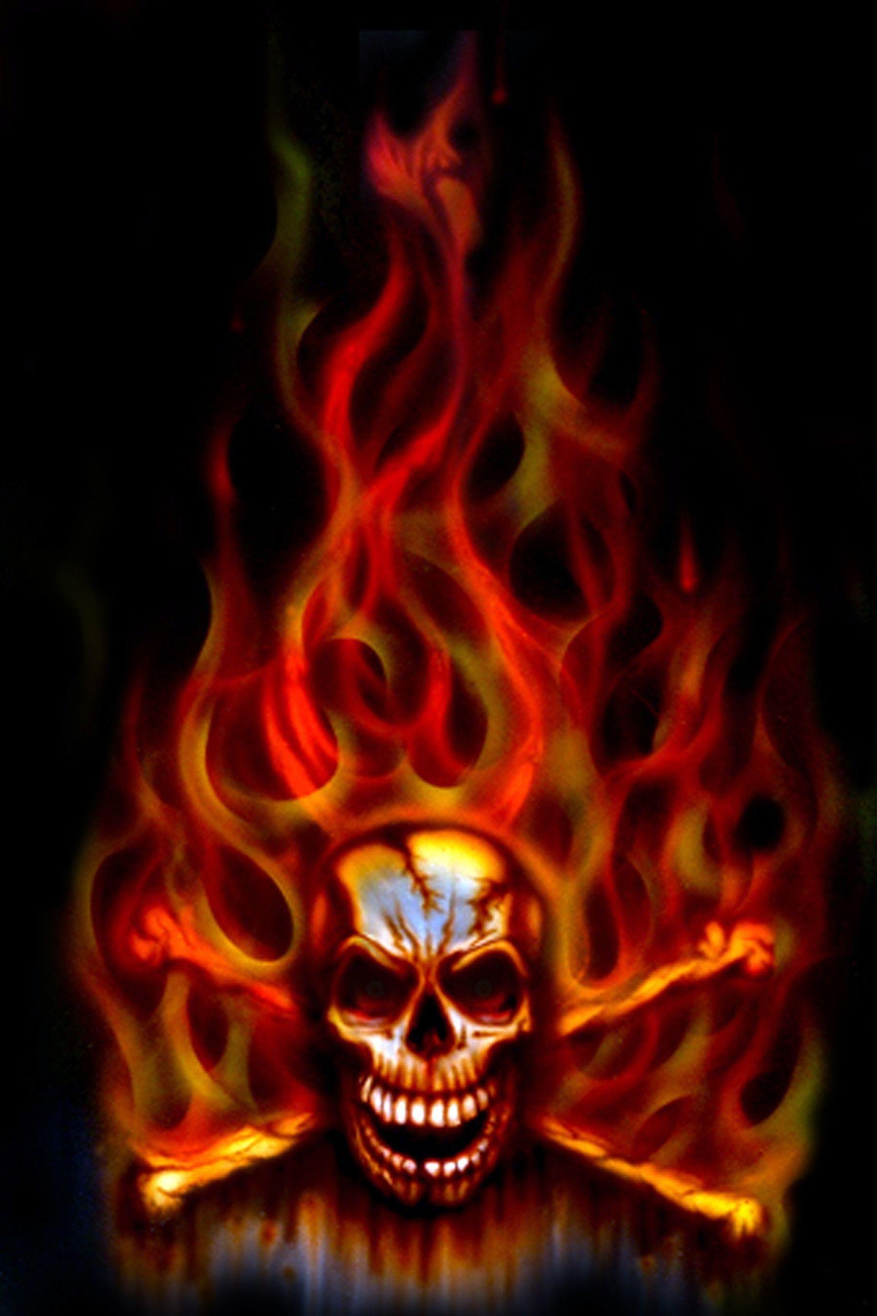 fire skull wallpapers for desktop