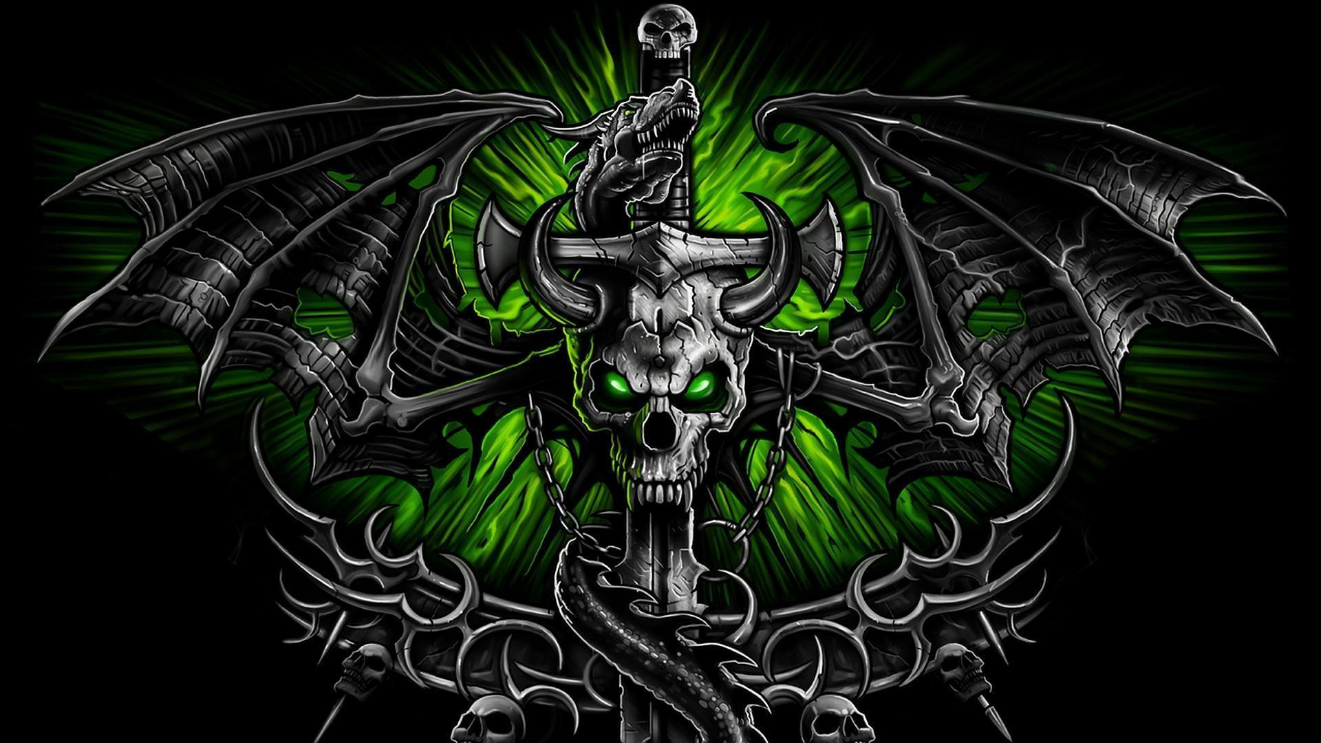 Green Skull Wallpapers - Top Free Green Skull Backgrounds - WallpaperAccess