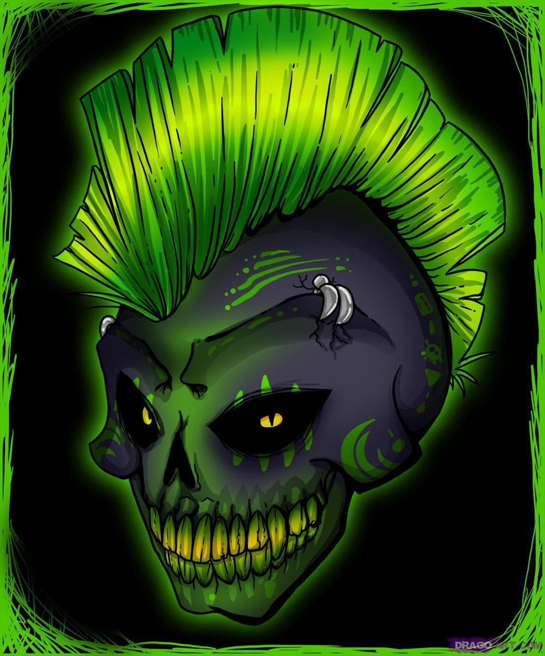 Green Skull Wallpapers Top Free Green Skull Backgrounds Wallpaperaccess