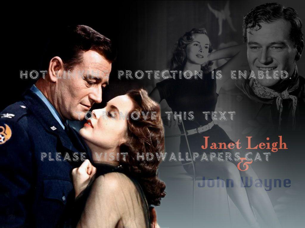 1024x768 janet leigh & john wayne classic movies