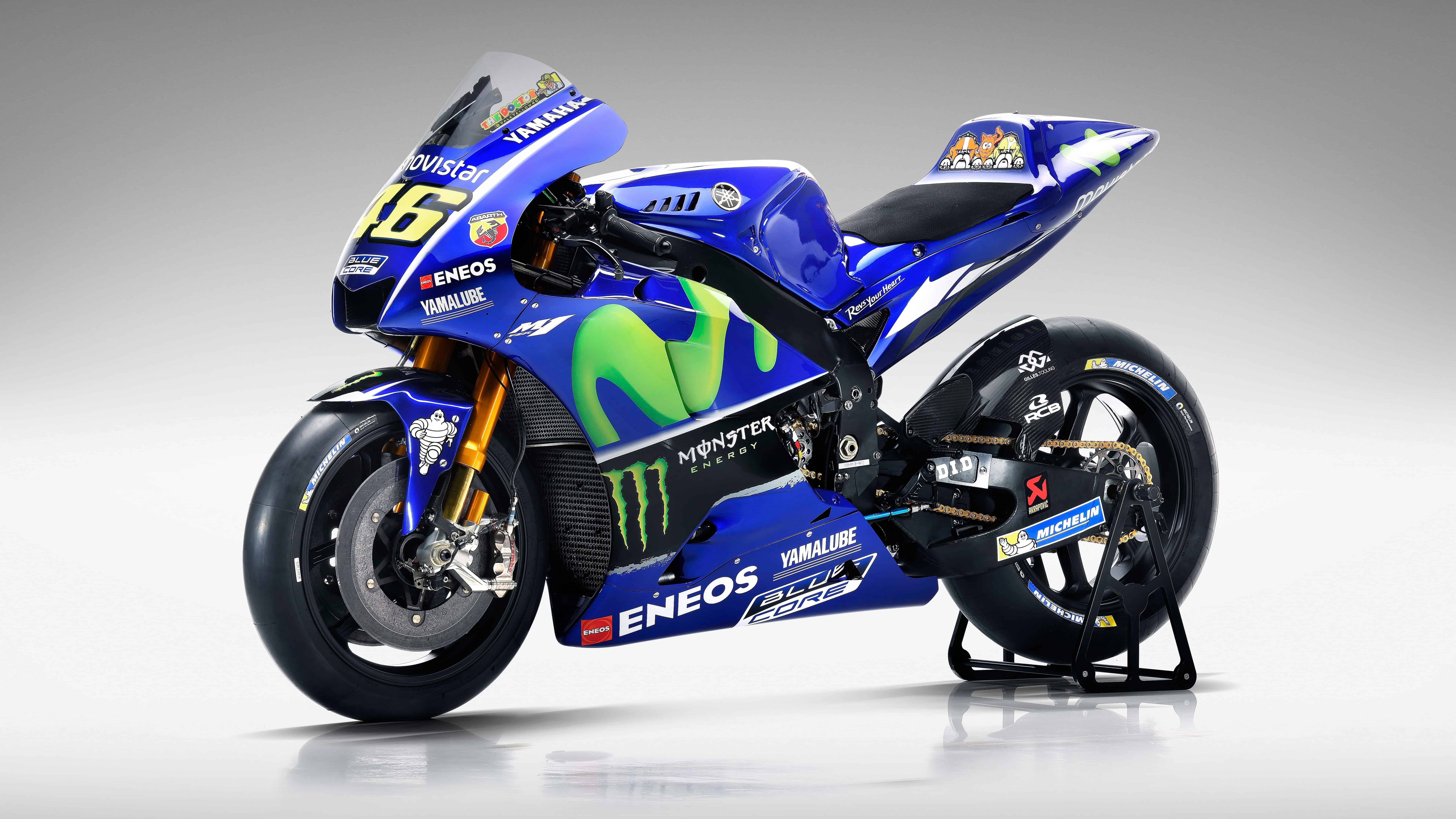 7680x4320 Movistar Yamaha YZR M1 MotoGP 2017 UHD 8K Wallpaper