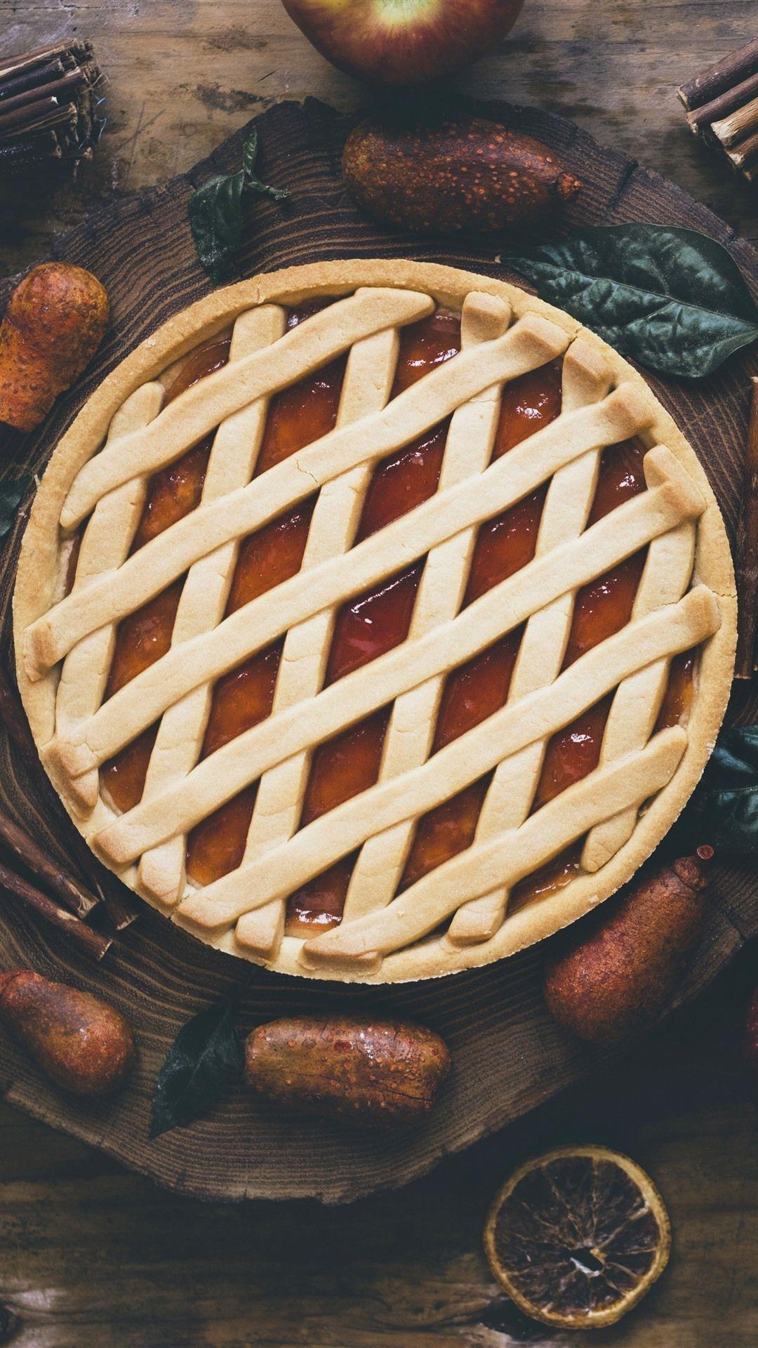 1080x1920 Wallpaper Bread, pie, apple, food 5120x2880 UHD 5K Picture