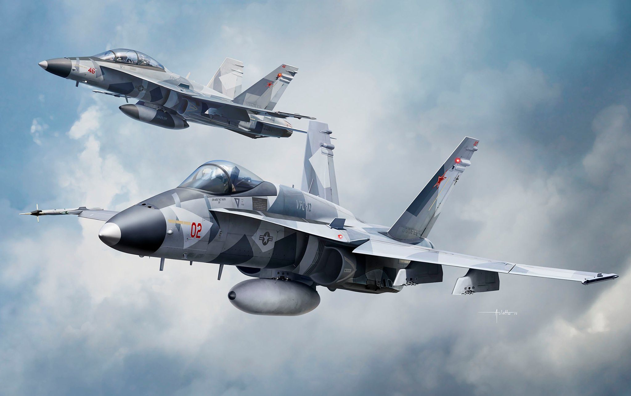 2048x1287 Wallpaper USA, Fighter Bomber, Deck